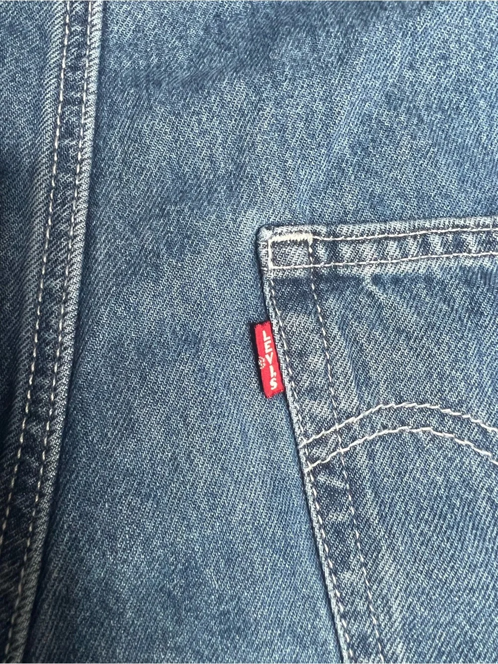Levi’s Premium Wide Leg Double Knee Denim Jean Overalls Womens Size Small NWT